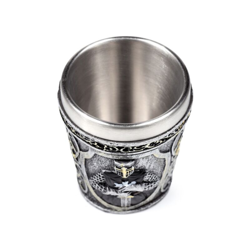 Middelalderligt sort ridder shotglas shotglas