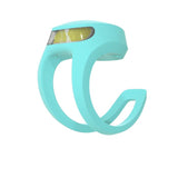 Knog frog usb front - fantastisk akvamarin