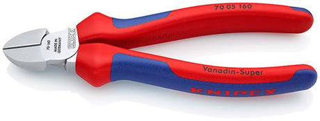Knipex sideskæretang krom med flerkomponenthåndtag 160 mm - 7005160