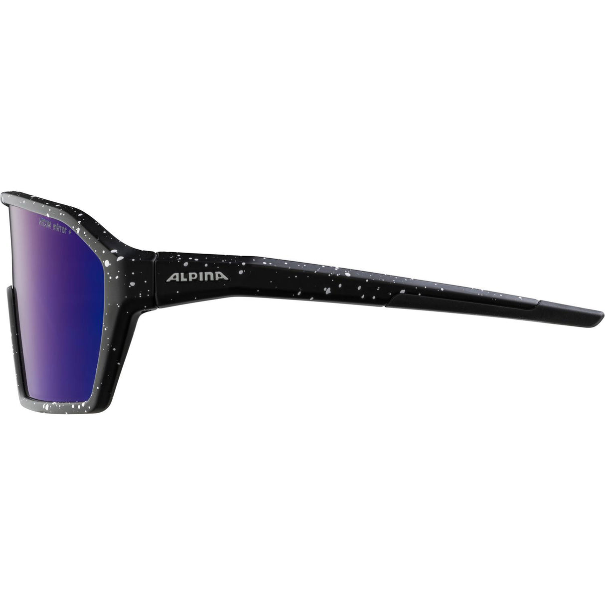 Alpina sportsbrille ram q-lite blå spejlglas sort
