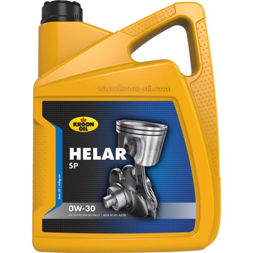 Kroon-oil helar sp - syntetisk 0w30 motorolie - brændstofbesparende - 5 liter - gennemsigtig