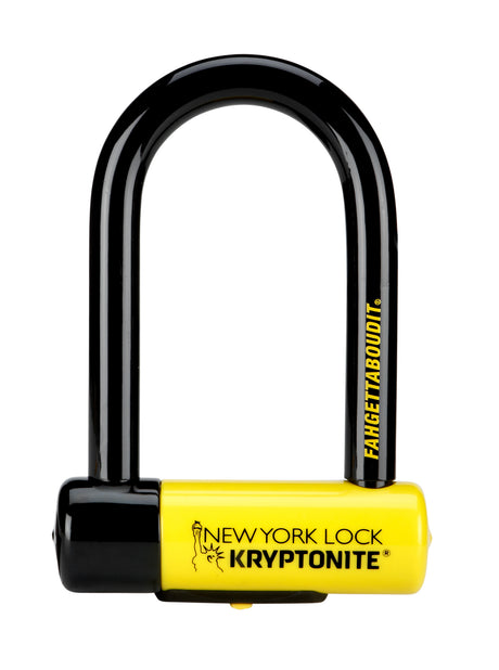 Kryptonite new york fahgettaboudit mini U-lock s cooter – art-4 – motorcykel, scooter, elcykler – 215,3 x 8,3 cm – gul