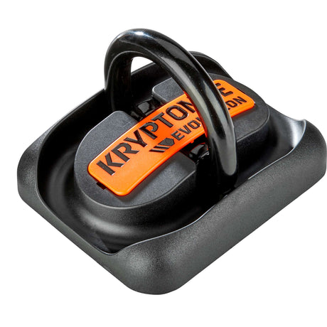 Kryptonite evolution jordvæganker - permanent låsepunkt - vægankermotorcykel - stålbeslag - 14 mm - sort sølv