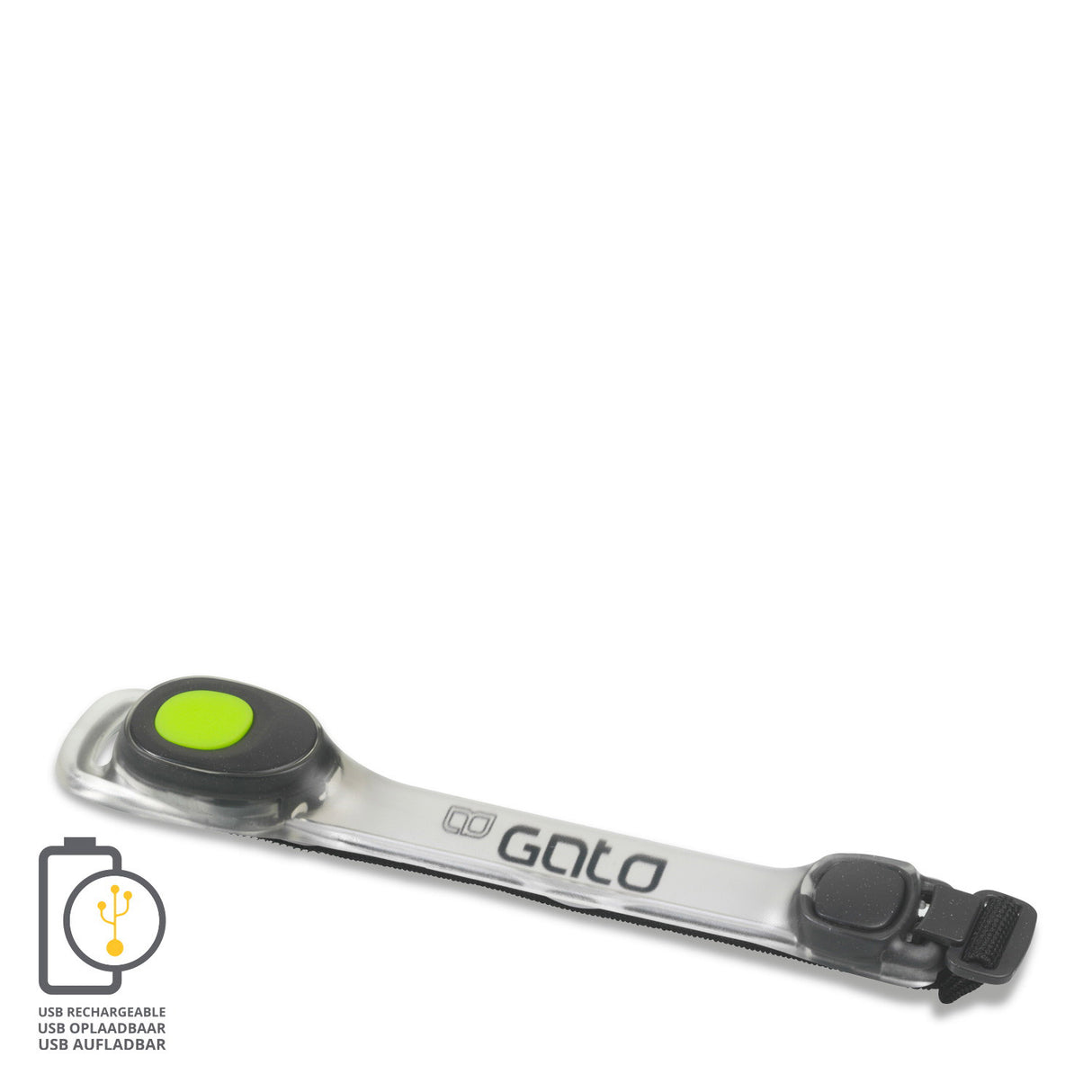 Gato Neon LED armlys USB grøn one size