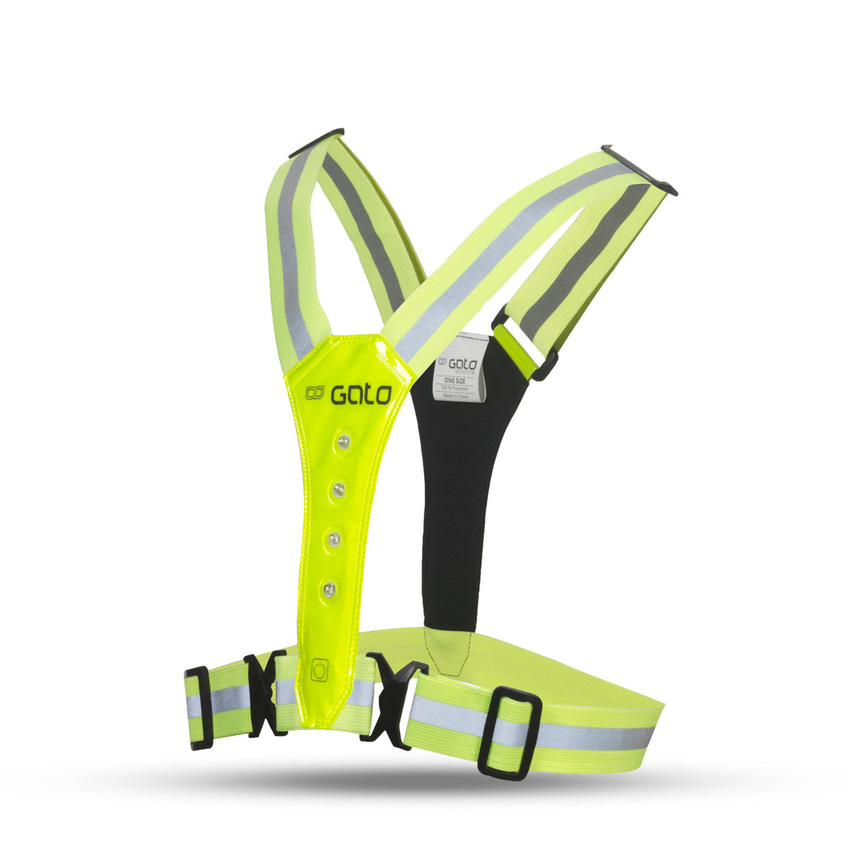 Gato sikrere sport led vest neon gul one size