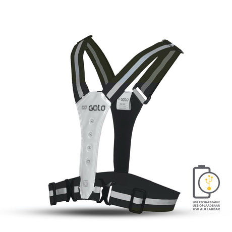 Gato Safer sportsvest LED USB antracit one size