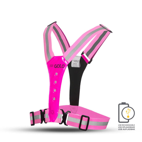 Gato Safer Sport førte Vest USB Hot Pink One Størrelse