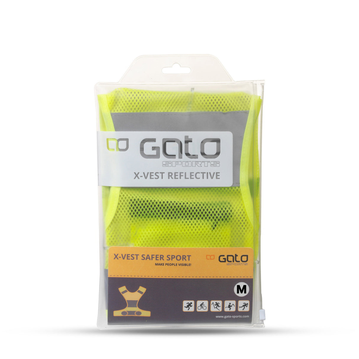 Gato X Vest Reflekterende Neongeel -størrelse m