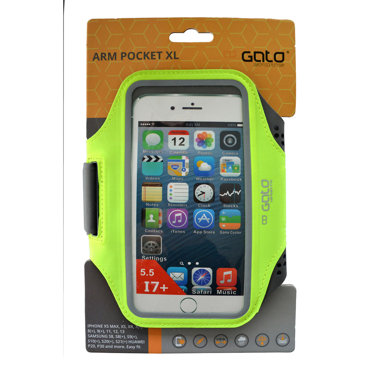 Gato armlomme xl neongul one size