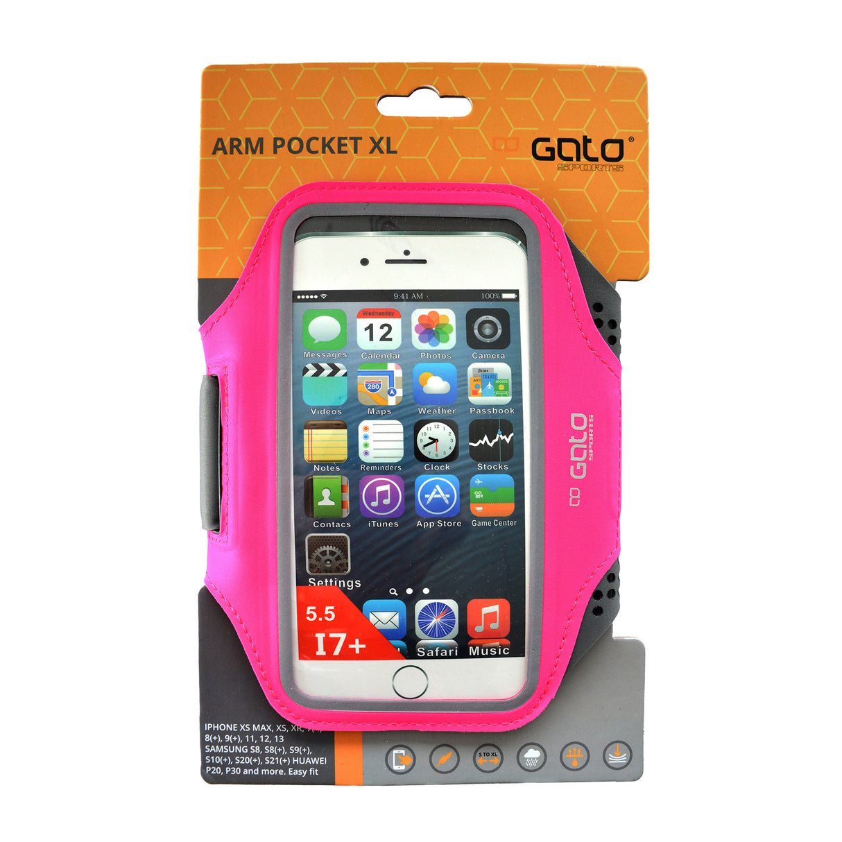 Gato armlomme xl hot pink one size