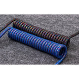 Keychron Premium Coiled Aviator Cable Rainbow Belated Blue