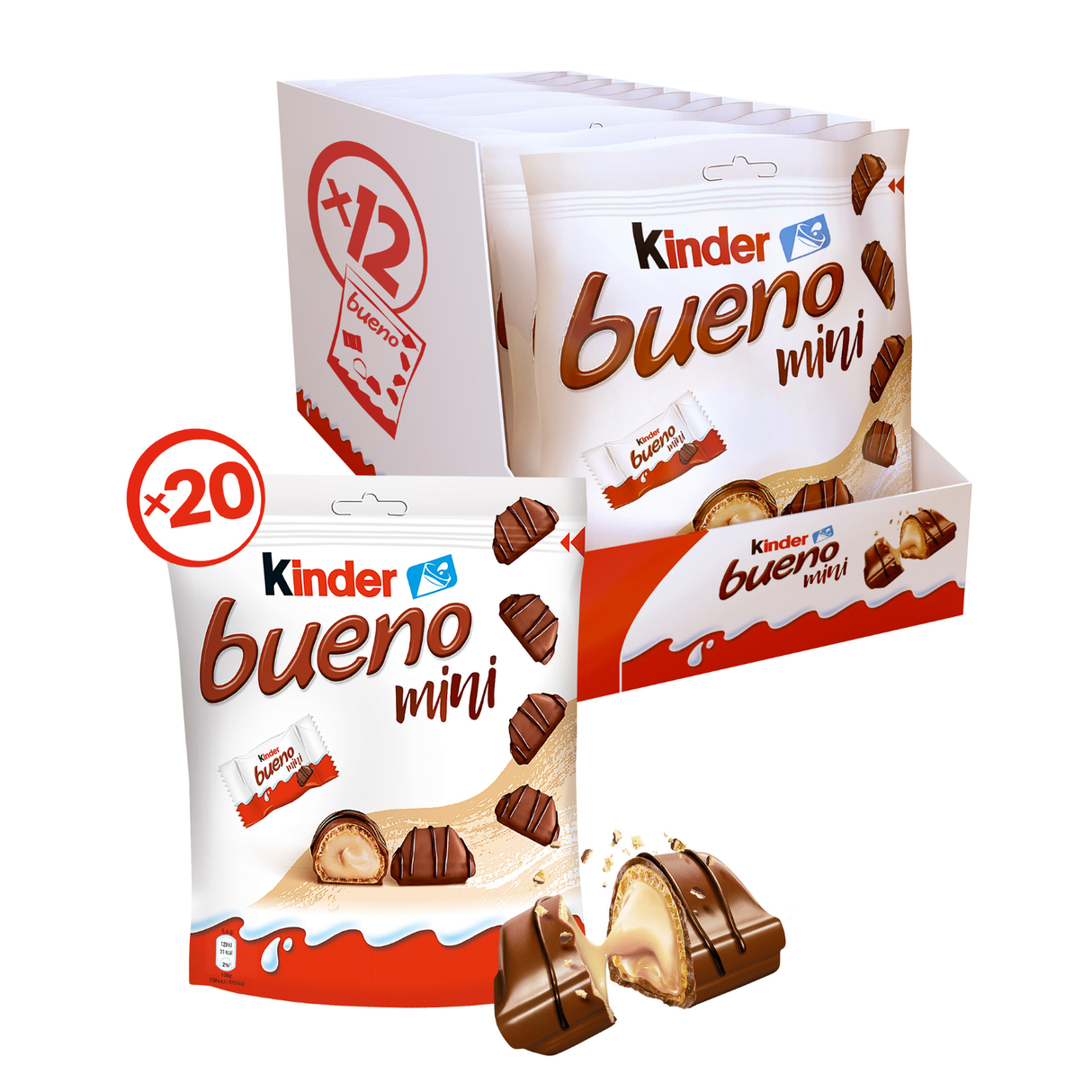 Kinder bueno mini t20 stående pose (12x108 gram)
