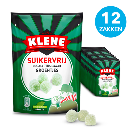 Klene sukkerfri eukalyptus grøntsager (12x 90gr)