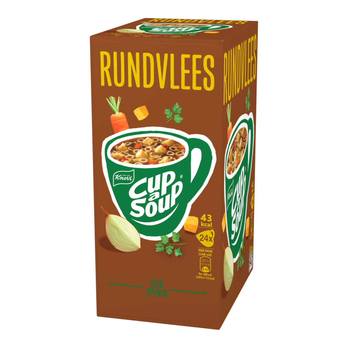 Knorr kop-a-suppe oksekød (24x 140 ml)