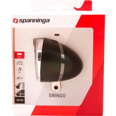 Spanninga Swingo forlygte Black Batt. kort