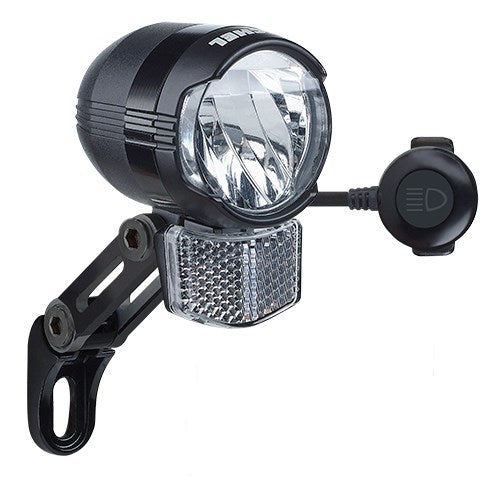 Buchel e-cykel forlygter 6-48v 60lux med knap 100lux skinnende fl
