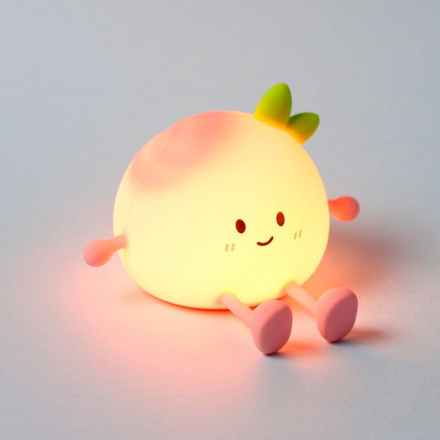Foodiemals peach led natlys telefonholder