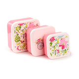 Sæt 3 madkasse m l xl - julie dodsworth pink botanical