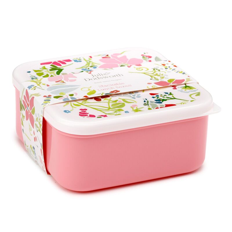 Sæt 3 madkasse m l xl - julie dodsworth pink botanical