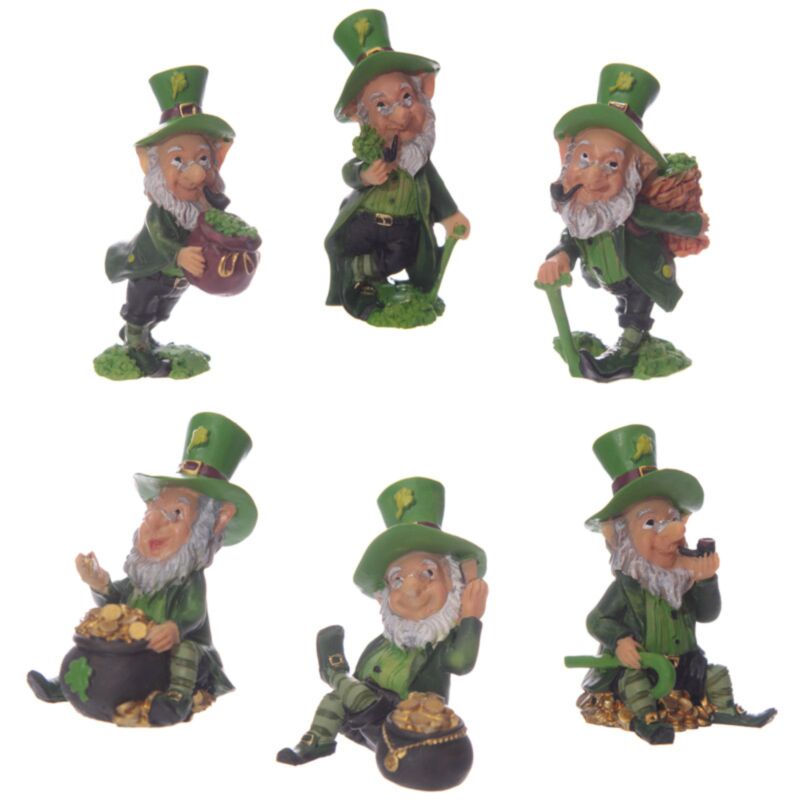 Irske heldige leprechaun miniaturefigurer