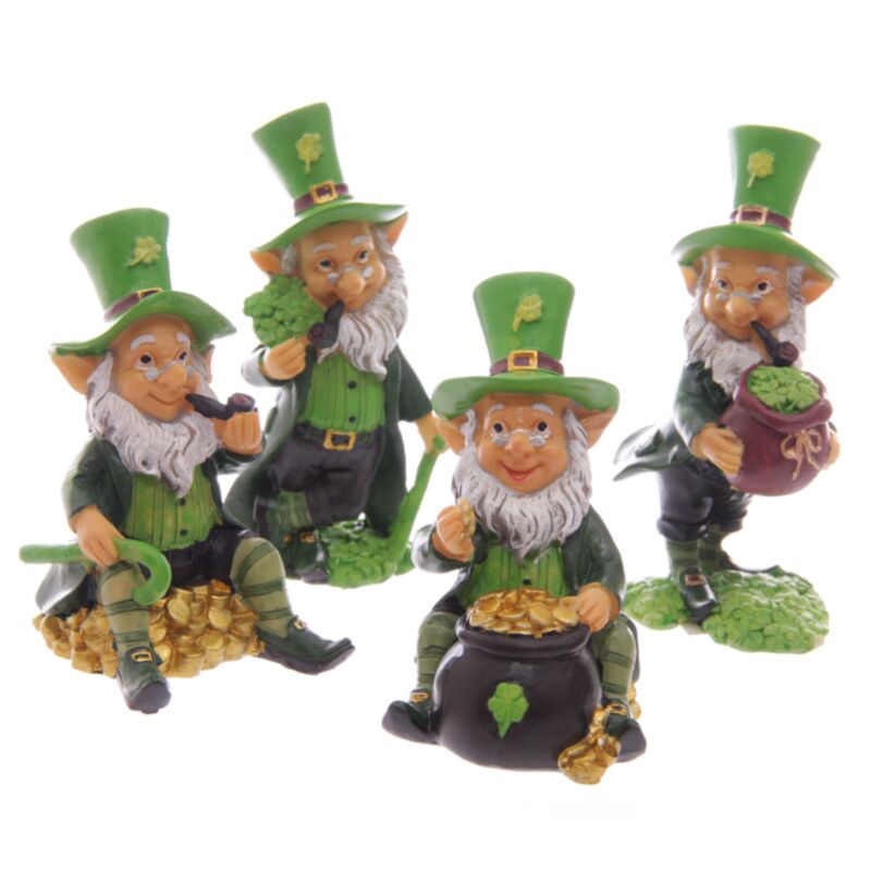 Irsk heldig leprechaun miniature figurer 9 - 11 cm
