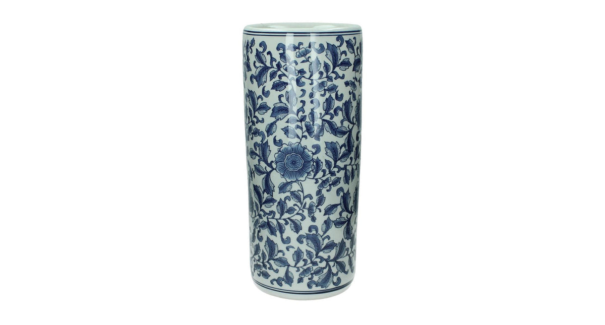 Umbrella container porcelain blue white 19x19x45cm