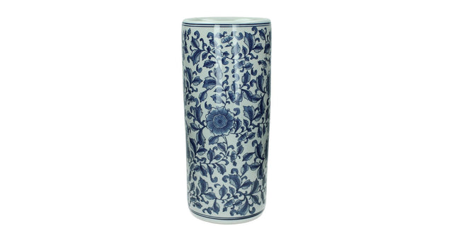 Umbrella container porcelain blue white 19x19x45cm