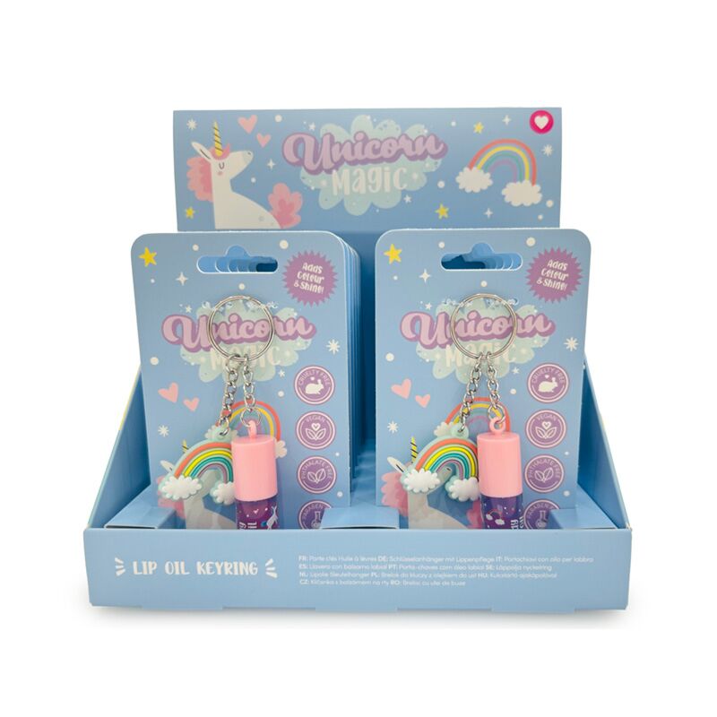 Ty unicorn magic candy lip oil stick nøglering med charme