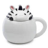 Adoramals zebra låg formet keramisk krus