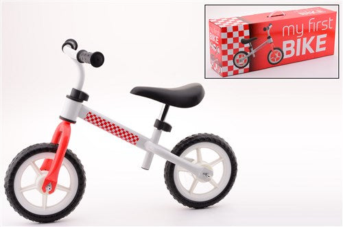 Balance Bike Steel White Red