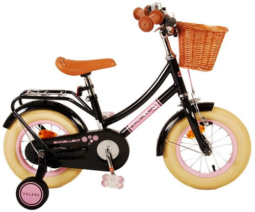 Volare fremragende børnecykel - piger - 12 tommer - sort