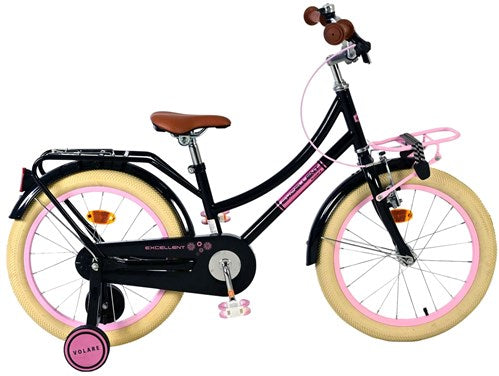 Volare fremragende børnecykel - piger - 18 tommer - sort