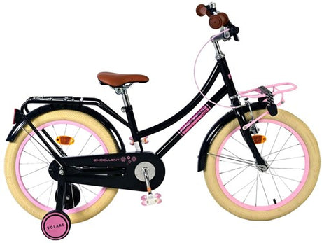 Volare fremragende børnecykel - piger - 18 tommer - sort - 95% samlet