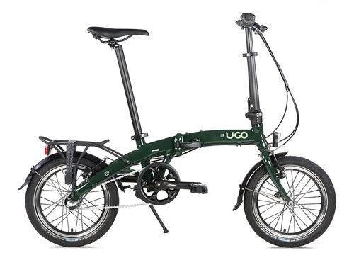 Ugo u.go foldecykel 16 tommer go i3 nexus 3 freewheel mosgrøn