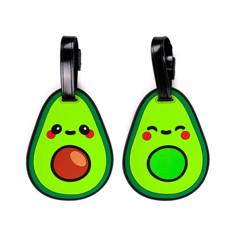 Foodiemals avocado pvc kuffert etiket sæt med 2