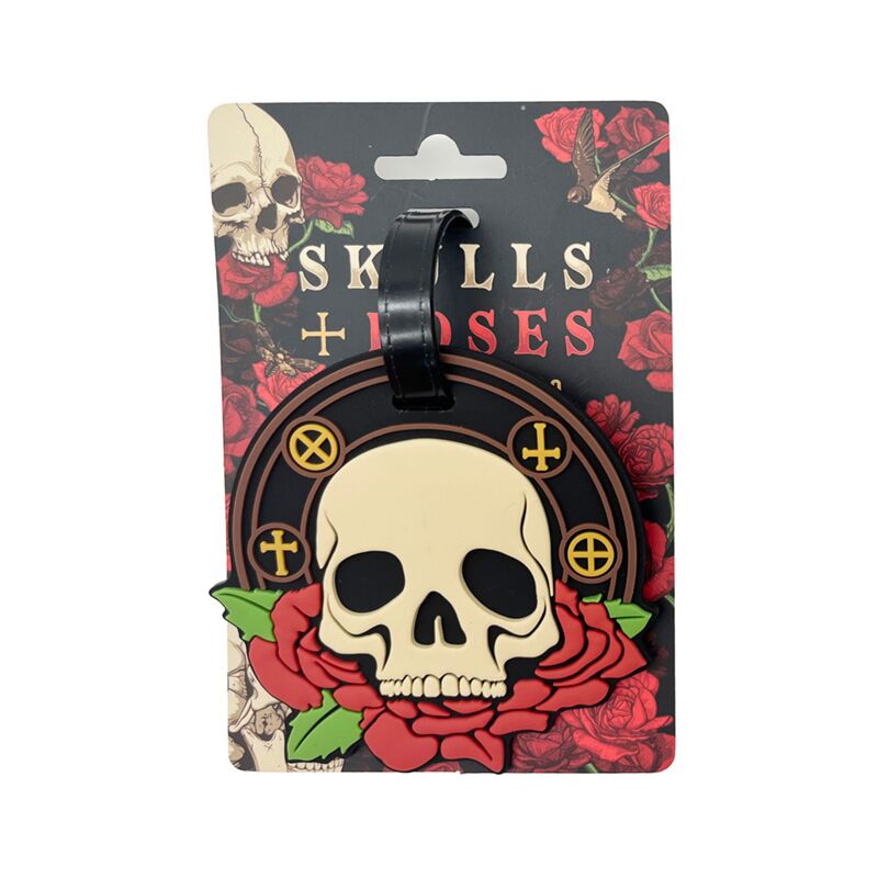 Skull roses pvc kuffert tag