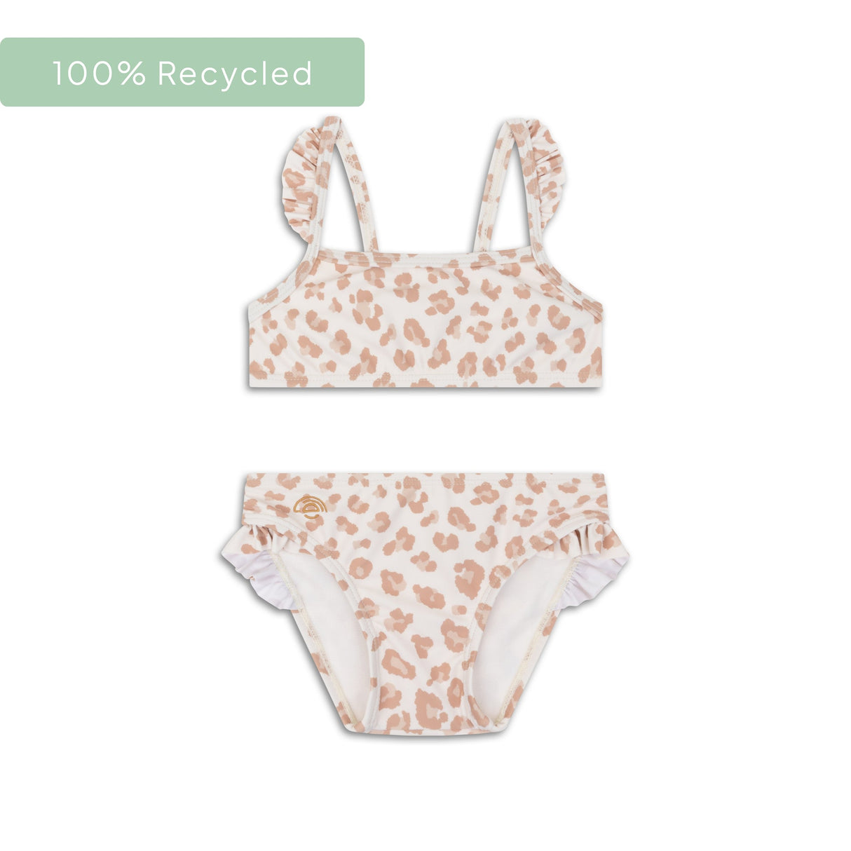 Leopard | beige UV-bikini til piger