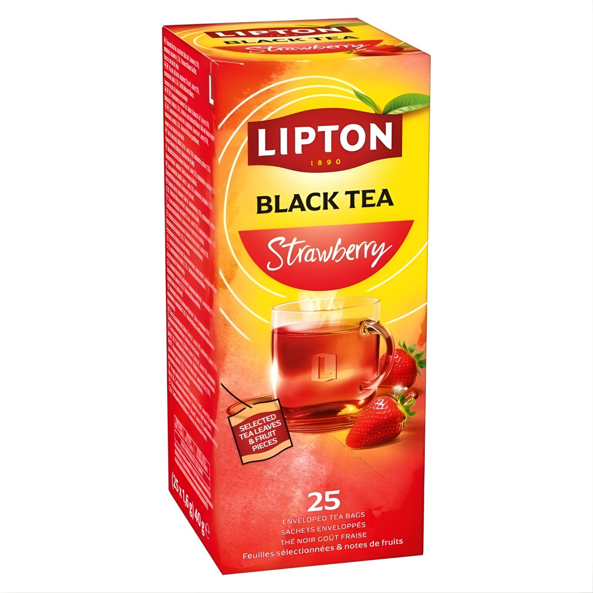Lipton feel good udvalg sort te jordbær (6x25 stykker)