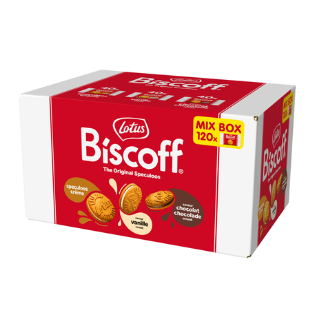 Lotus biscoff sandwich cookie mix box (120 stykker)
