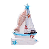 Sejlbåd tegn fisk 3d hav strand souvenir magnet