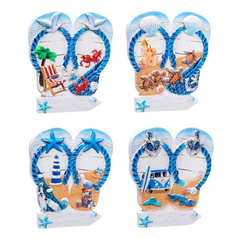 Beach slipper board 3d havet strand souvenir magnet