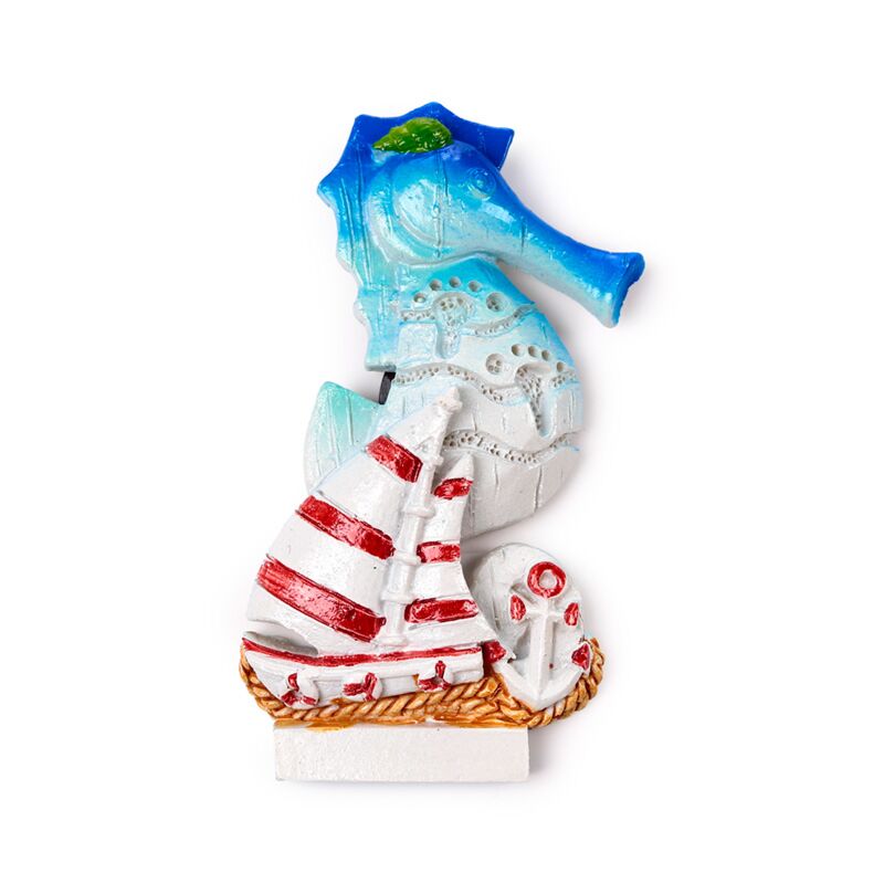 Sea beach souvenir magnet søhest sejlbåd ankre