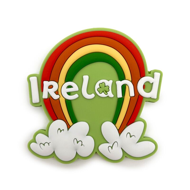 Irish luck rainbow irland pvc magnet
