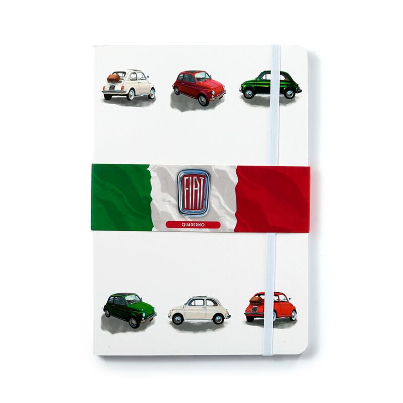 Fiat 500 retro genbrugt a5 foret notesbog