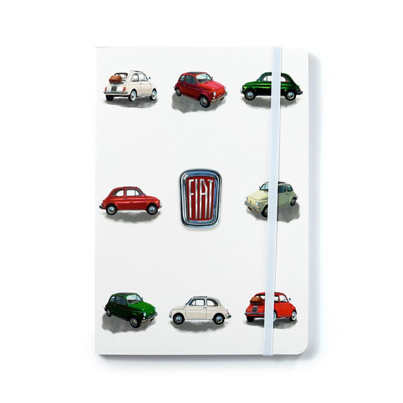 Fiat 500 retro genbrugt a5 foret notesbog