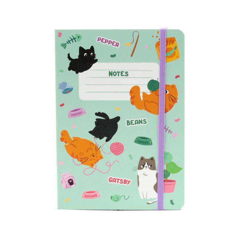 Beans co cats genbrugt a5 foret notesbog
