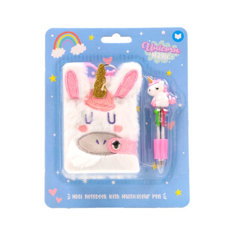Unicorn magic mini notesbog a7 4-farve pen