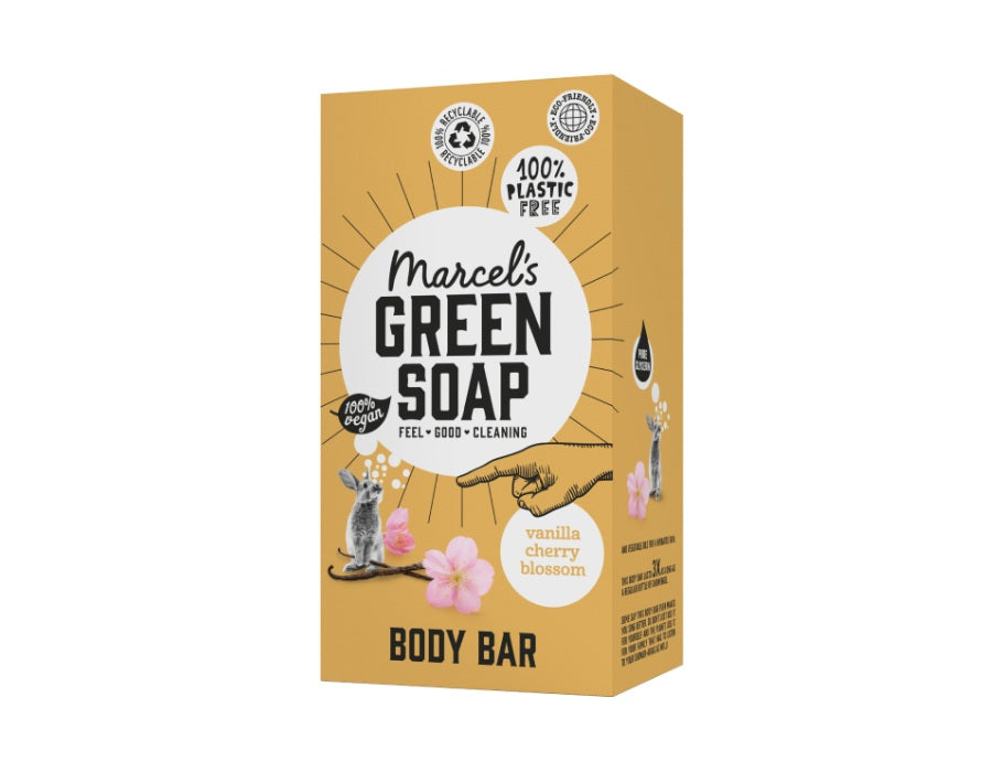 Marcel's Green Soap Body Bar - Vanilla Cherry Blossom - 150 g