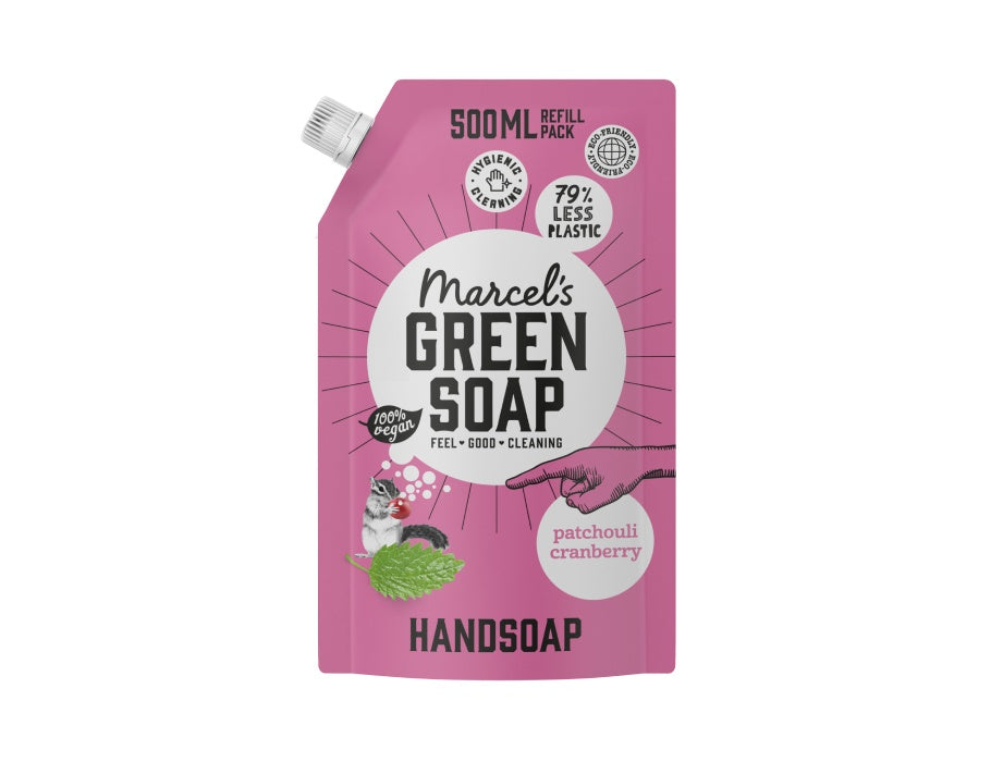 Marcel's Green Soap Hand Soap Patchouli Cranberry 500ml Navulzak