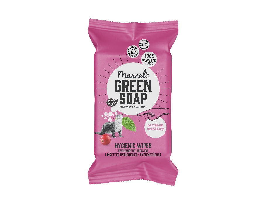 Marcel's Green Soap Cleaning Wipes Patchouli Cranberry